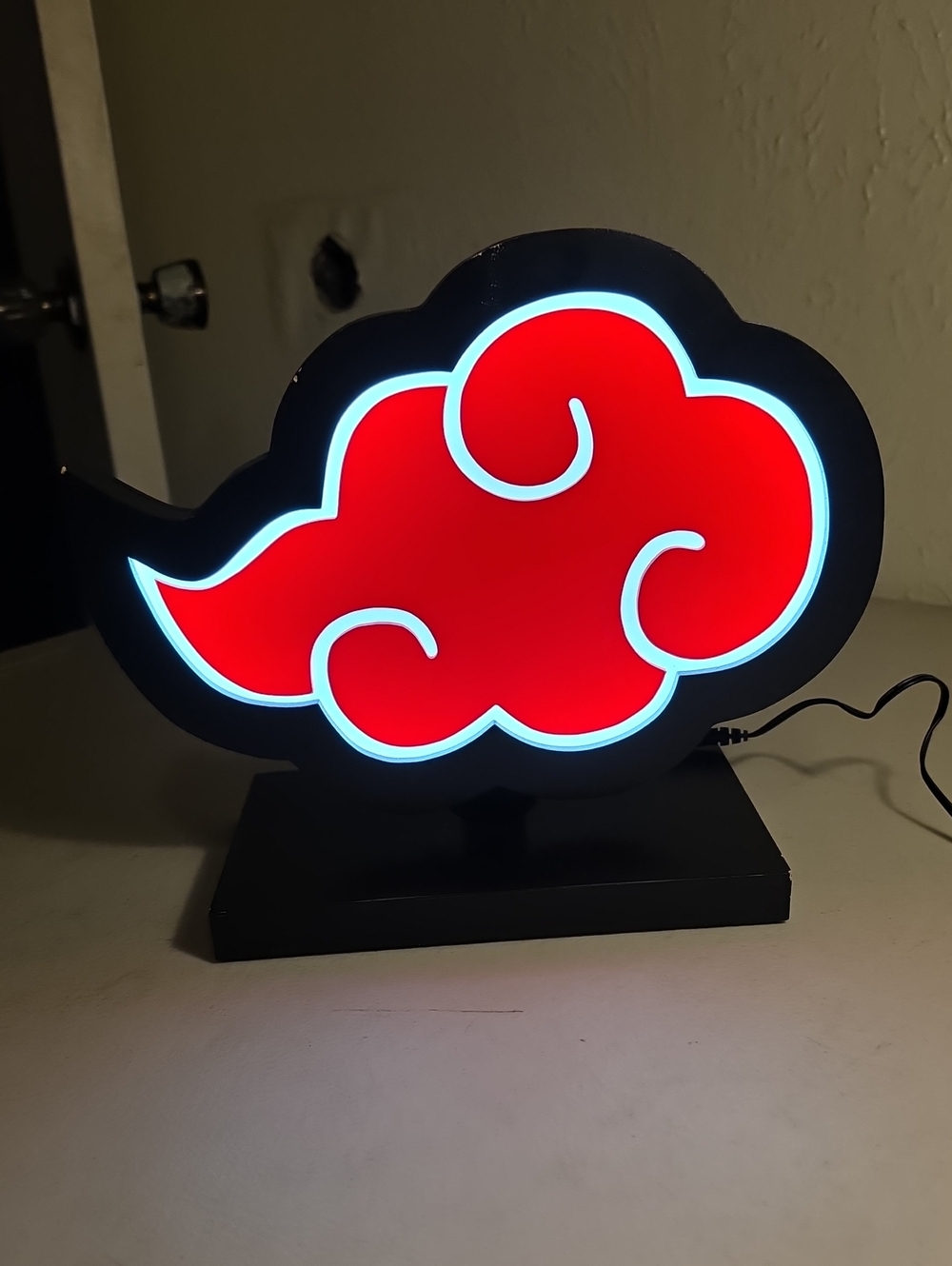 Red & Black Cloud LED Neon Sign